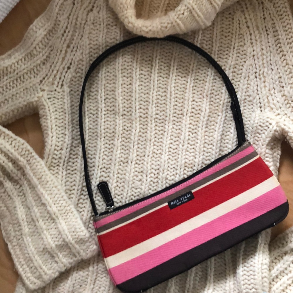 Kate Spade striped canvas bag